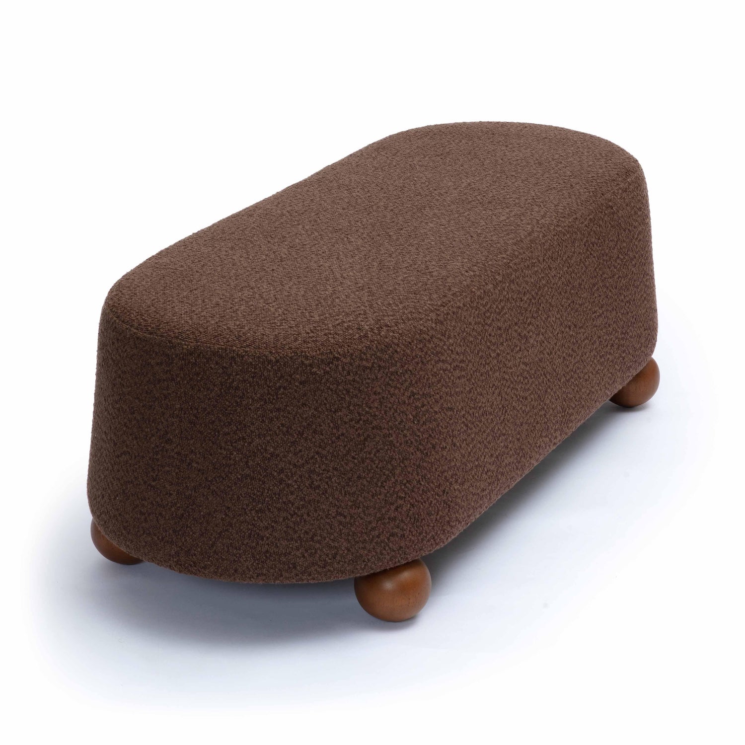 Jaine Brown Boucle Large Ottoman