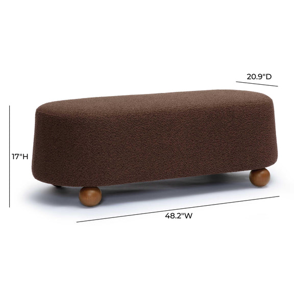 Jaine Brown Boucle Large Ottoman