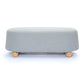 Jaine Stone Grey Loose Mohair Large Ottoman