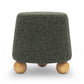 Jaine Forest Green Loose Mohair Ottoman