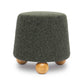 Jaine Forest Green Loose Mohair Ottoman