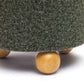 Jaine Forest Green Loose Mohair Ottoman