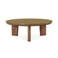 Oani Walnut and Glass Round Coffee Table