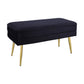 Ziva Black Velvet Storage Bench