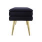Ziva Black Velvet Storage Bench