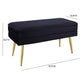 Ziva Black Velvet Storage Bench