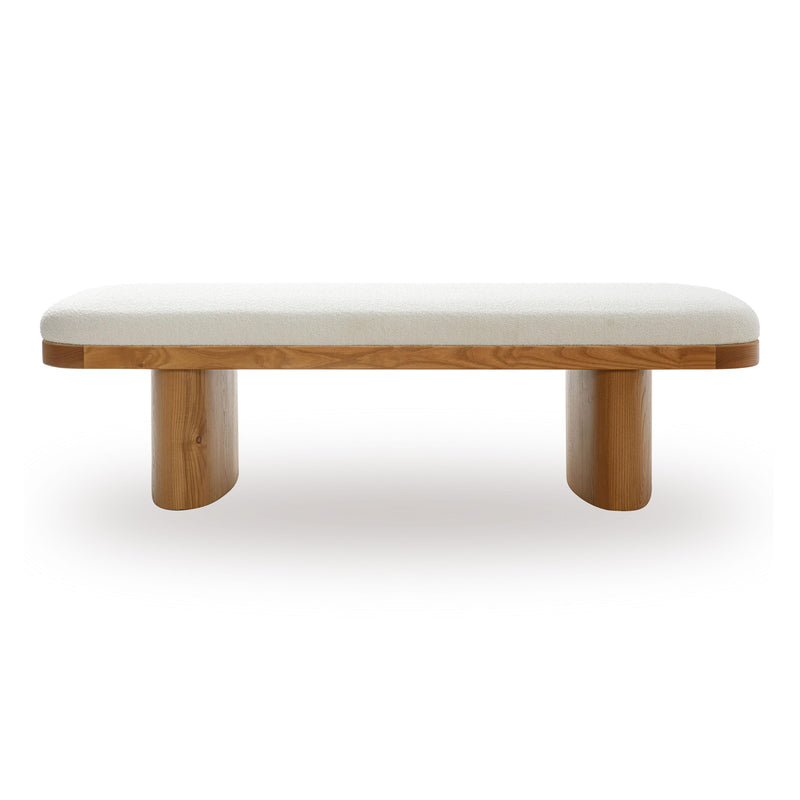 Ollie White Performance Boucle Large Bench