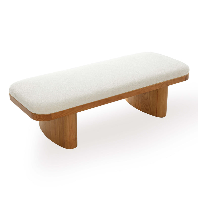 Ollie White Performance Boucle Large Bench