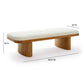 Ollie White Performance Boucle Large Bench
