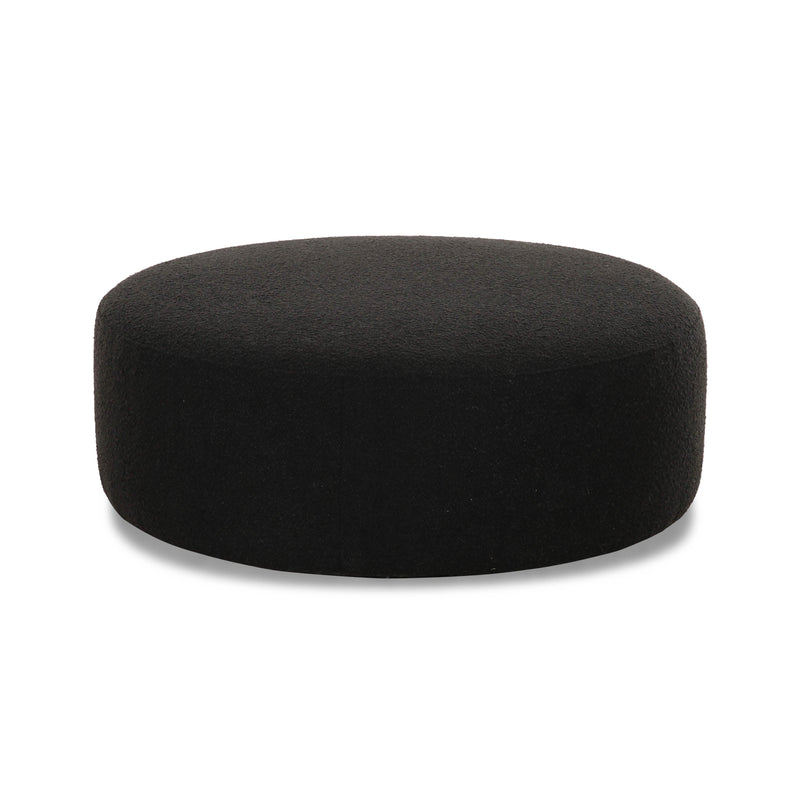 Broohah Black Boucle Ottoman