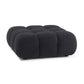 Calliope Black Vegan Shearling Modular Ottoman