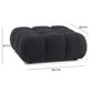 Calliope Black Vegan Shearling Modular Ottoman