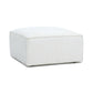 Mindy Cream Chenille Basketweave Ottoman