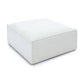 Mindy Cream Chenille Basketweave Ottoman