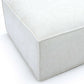 Mindy Cream Chenille Basketweave Ottoman