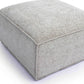 Mindy Taupe Chenille Basketweave Ottoman