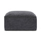 Mindy Charcoal Chenille Basketweave Ottoman
