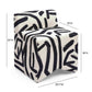 Pippa Black Brushstroke Print Contract Grade Accent Stool
