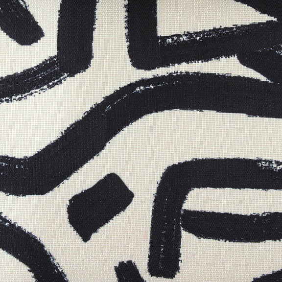 Pippa Black Brushstroke Print Contract Grade Accent Stool