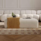 Spencer 54" Performance Basketweave Ottoman with Bridge Table - Cream