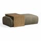 Spencer 54" Performance Basketweave Ottoman with Bridge Table - Green