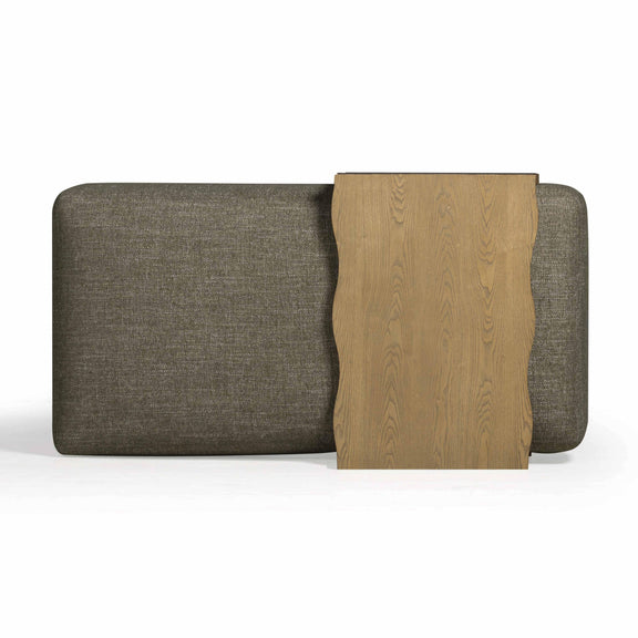 Spencer 54" Performance Basketweave Ottoman with Bridge Table - Green