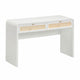 Patty 48" Rattan 2-Drawer Console Desk - White
