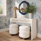 Patty 48" Rattan 2-Drawer Console Desk - White