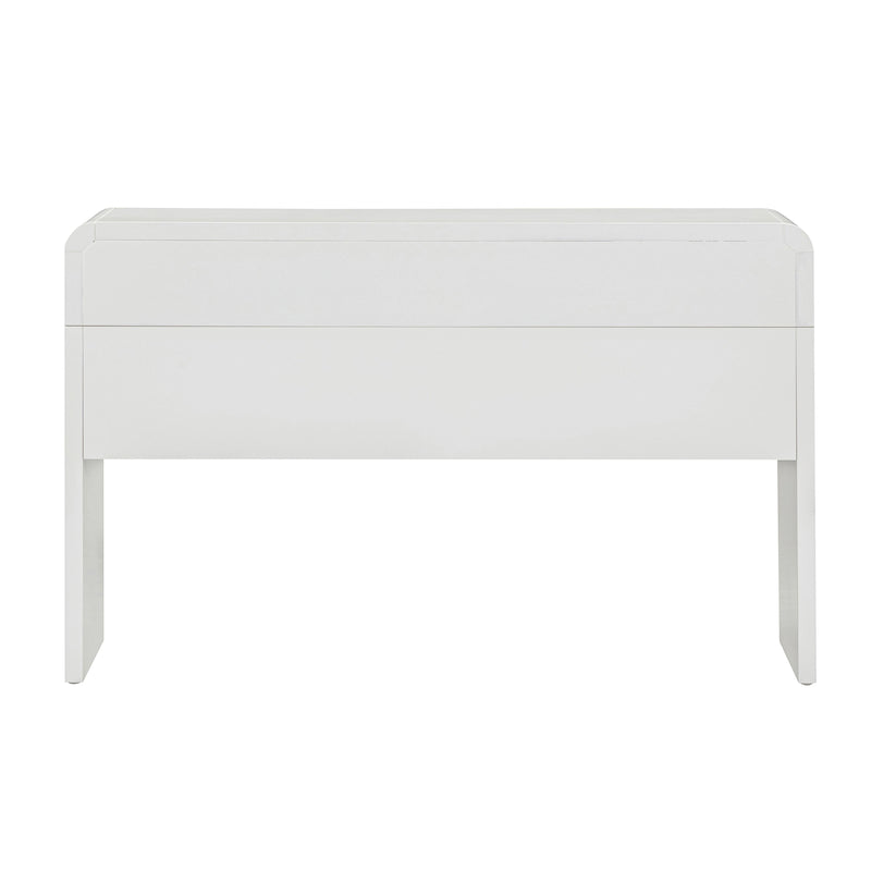 Patty 48" Rattan 2-Drawer Console Desk - White