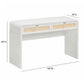 Patty 48" Rattan 2-Drawer Console Desk - White