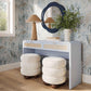 Patty 48" Rattan 2-Drawer Console Desk - Blue