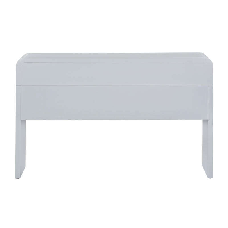 Patty 48" Rattan 2-Drawer Console Desk - Blue