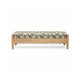 Thelma 56" Leopard Performance Jacquard Fabric Bench - Cream