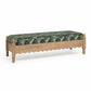 Thelma 56" Leopard Performance Jacquard Fabric Bench - Olive Green