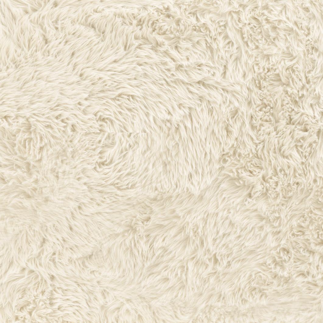 Ollie Natural Straight Vegan Shearling Large Bench