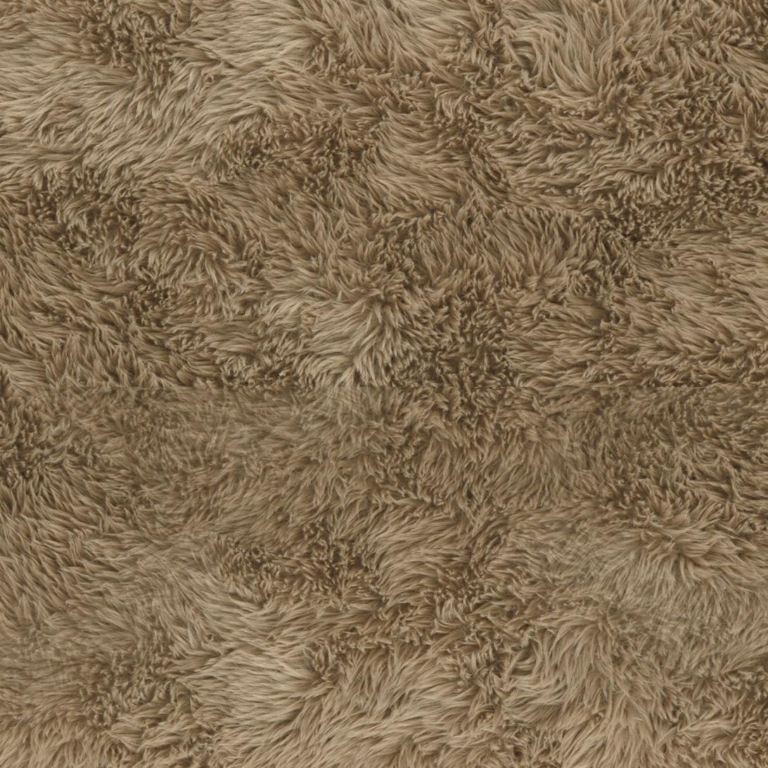 Ollie Taupe Straight Vegan Shearling Large Bench