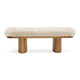 Ollie Natural Straight Vegan Shearling  Bench