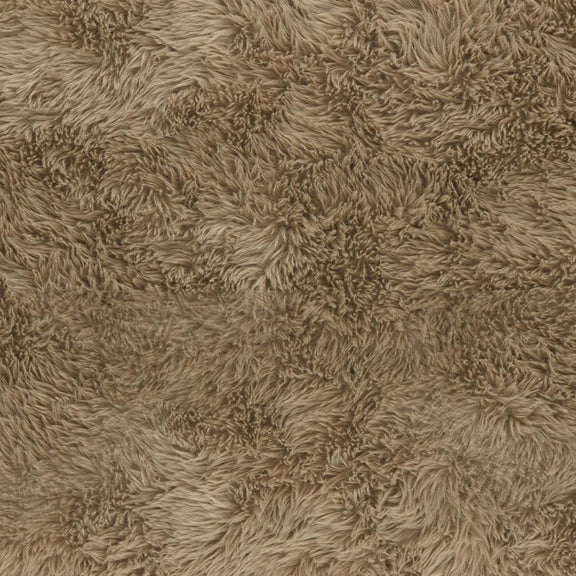 Ollie Taupe Straight Vegan Shearling Bench