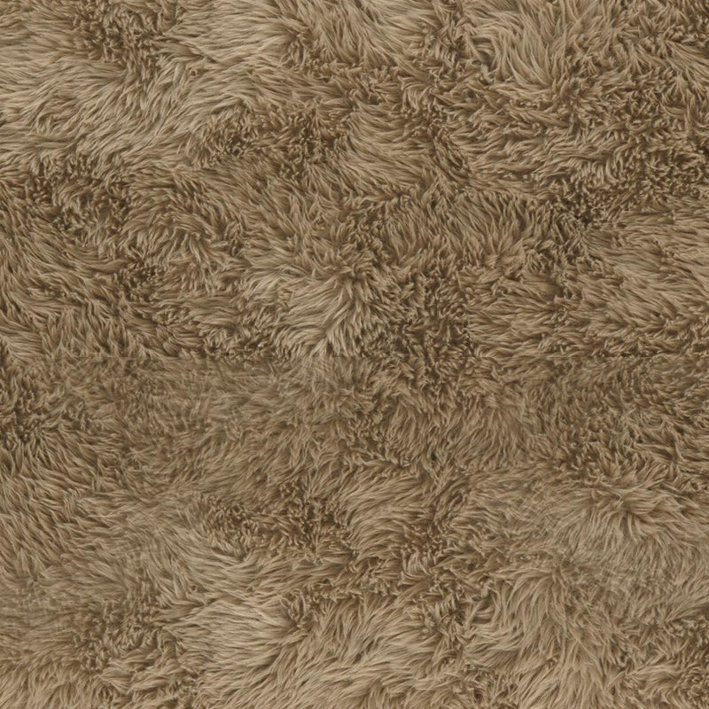 Ollie Taupe Straight Vegan Shearling Bench