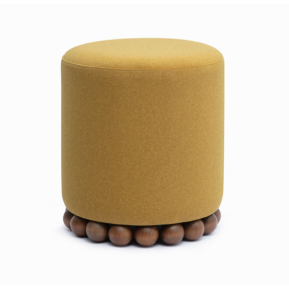 Dex Performance Vegan Mohair Ottoman - Amber