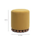 Dex Performance Vegan Mohair Ottoman - Amber