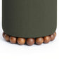 Dex Performance Vegan Mohair Ottoman - Olive Green