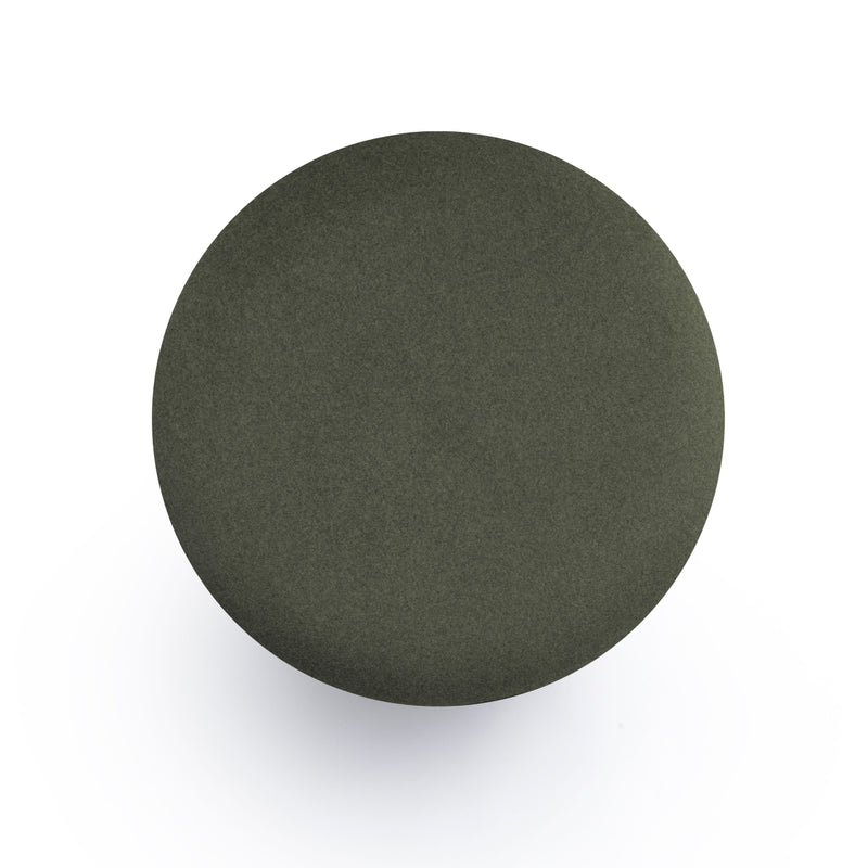 Dex Performance Vegan Mohair Ottoman - Olive Green