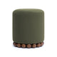 Dex Performance Vegan Mohair Ottoman - Olive Green
