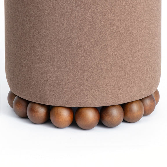 Dex Performance Vegan Mohair Ottoman - Brown