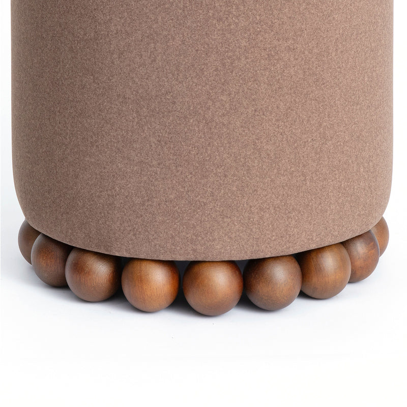 Dex Performance Vegan Mohair Ottoman - Brown