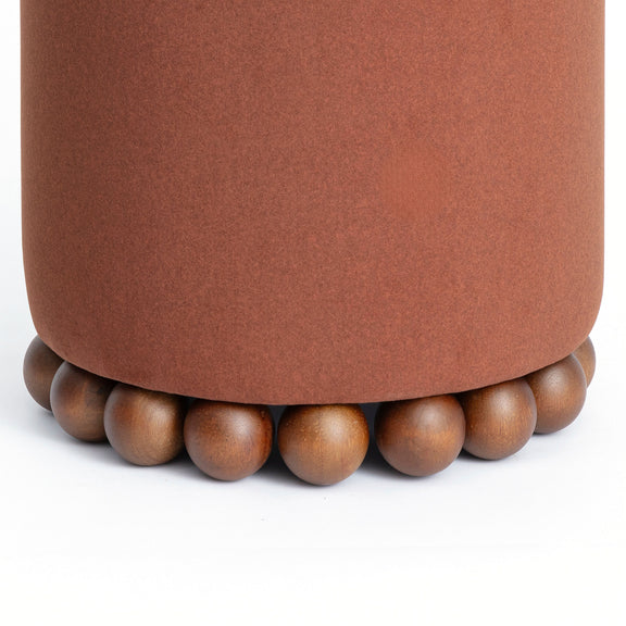 Dex Performance Vegan Mohair Ottoman - Bronze