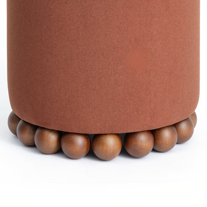Dex Performance Vegan Mohair Ottoman - Bronze