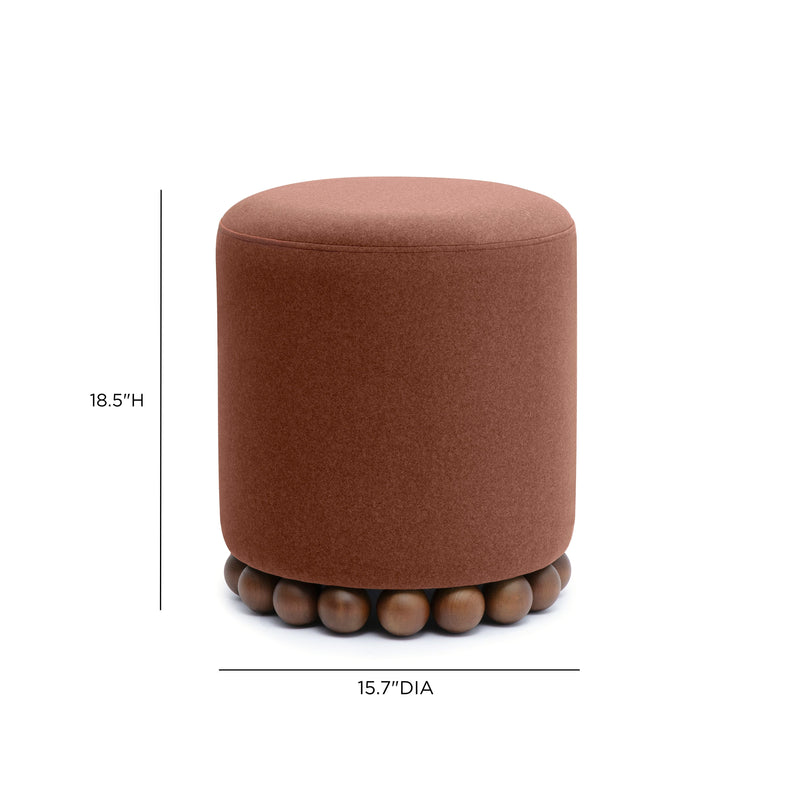 Dex Performance Vegan Mohair Ottoman - Bronze