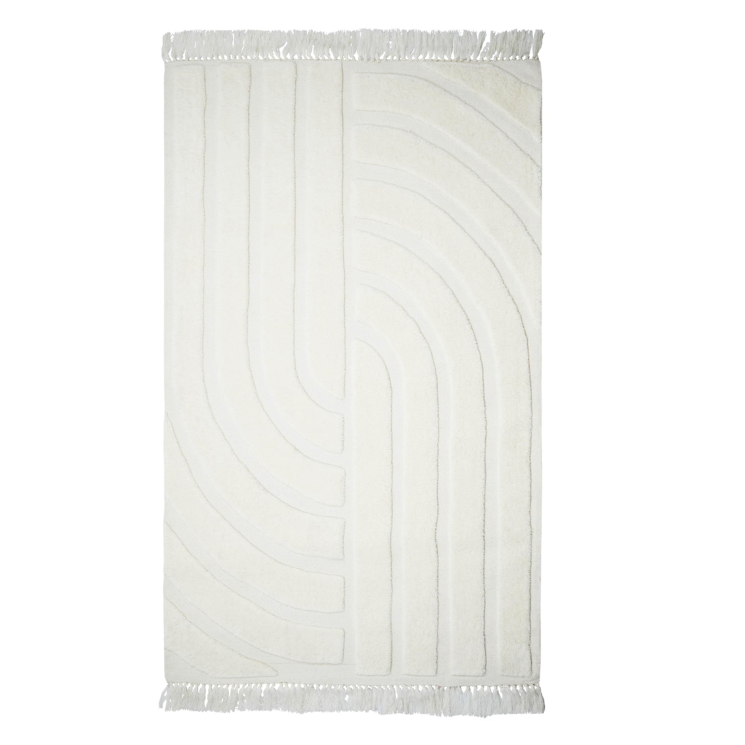 Loop White 5' x 8' Area Rug